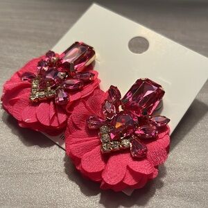 Floofy Jeweled Studded Earrings